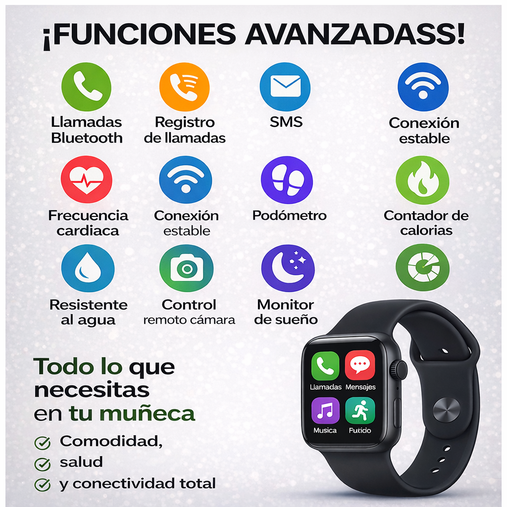 ⌚ Controla tu día, tu salud y tu tiempo con el SMARTWATCH SERIE 10 💎 🚀 TECNOLOGÍA INTELIGENTE EN TU MUÑECA | 🔥 OFERTA ESPECIAL SOLO HOY