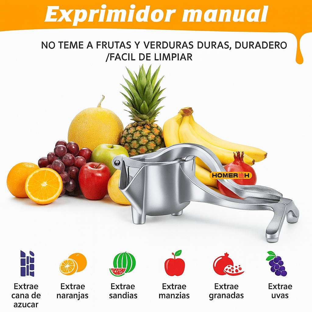 EXPRIMIDOR METÁLICO – MÁS ZUMO EN MENOS TIEMPO
