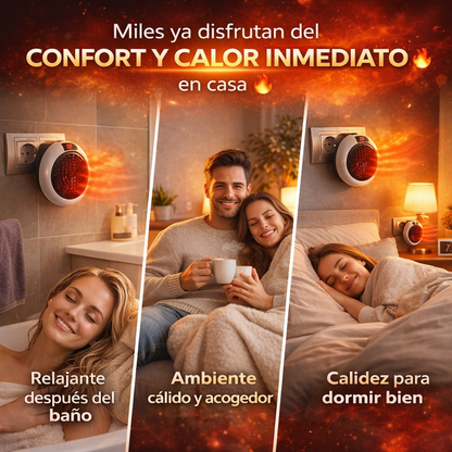 🔥 CALEFACTOR PORTÁTIL 900W  ❄️➡️🔥 DEL FRÍO EXTREMO AL CONFORT ABSOLUTO CON SOLO ENCENDERLO 🏡