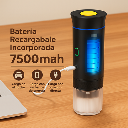 💎 Cafetera Portátil 3 en 1 – 👉 Espresso perfecto con cápsulas, café molido o instantáneo. ✨ ¡Llévala contigo a todas partes!