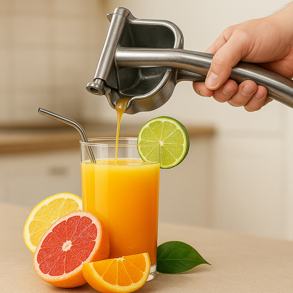 EXPRIMIDOR METÁLICO – MÁS ZUMO EN MENOS TIEMPO