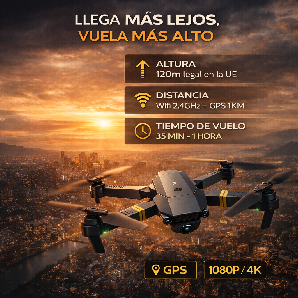 🚁 DRON W8 PRO MAX con maleta de transporte incluida + control remoto + batería de larga duración + REGALO EXCLUSIVO 🔥