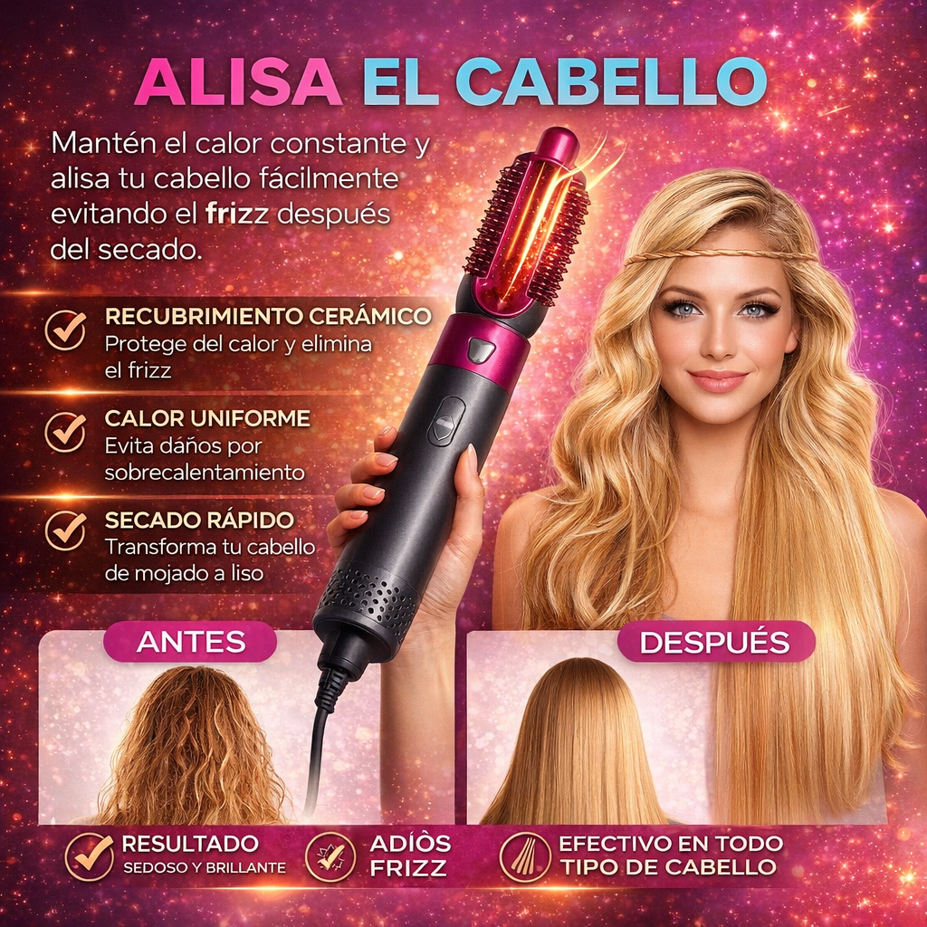 ✨ Di adiós al frizz y dale la bienvenida a un cabello de salón — sin salir de casa! 🔥 -71% + ENVÍO GRATIS ⭐