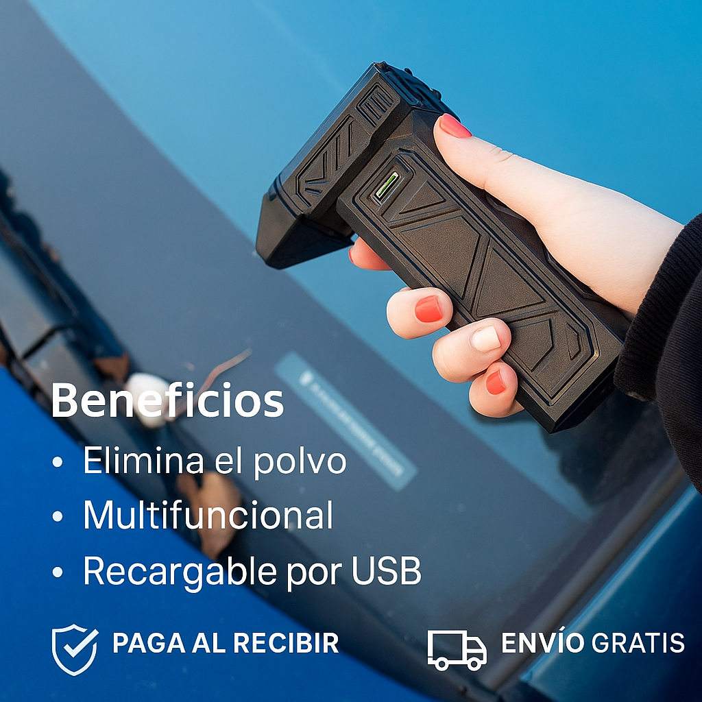 El Turbo Más Potente en tus Manos – Mini Soplador y Aspirador 2 en 1, 300.000 RPM