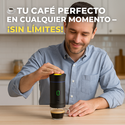 💎 Cafetera Portátil 3 en 1 – 👉 Espresso perfecto con cápsulas, café molido o instantáneo. ✨ ¡Llévala contigo a todas partes!