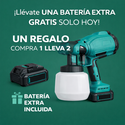 🎨 Pulverizadora de Pintura Inalámbrica con Doble Batería Incluye batería extra + depósito de alta capacidad + REGALO EXCLUSIVO 🔥