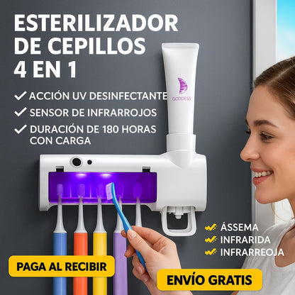 💎 Esterilizador UV para Cepillos – Máxima Higiene ✨ 99,9% Libre de Bacterias 🔒 Oferta Exclusiva