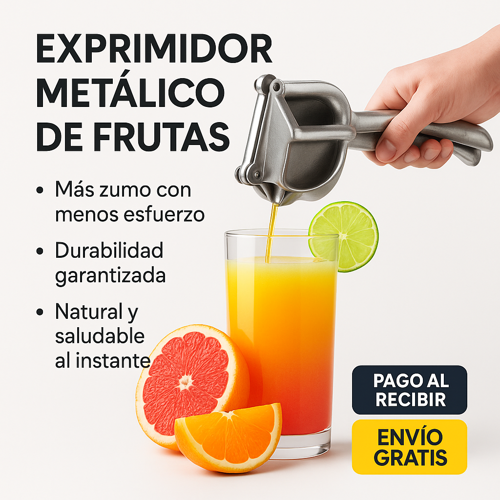 EXPRIMIDOR METÁLICO – MÁS ZUMO EN MENOS TIEMPO